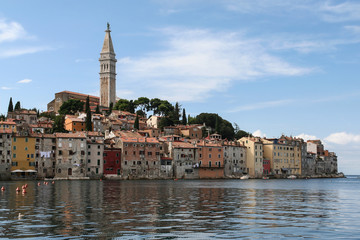 Rovinj vom Hafen aus gesehen