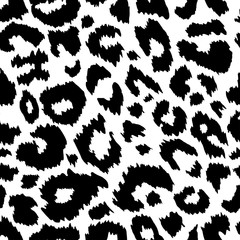 Trendy Jaguar seamless pattern black