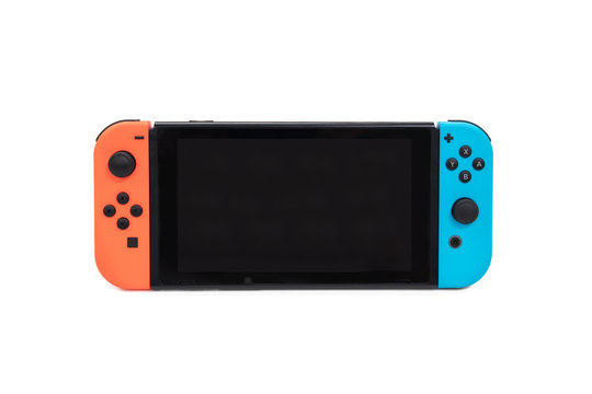 BANGKOK,THAILAND-OCTOBER 17: View of Nintendo Switch Game Console on October 17,2019