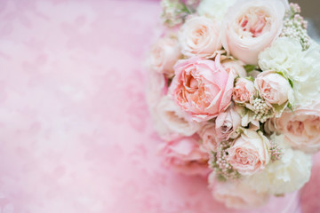 delicate pink bouquet on a light pink background. Valentine's day. Postcard. Background. Valentine's day. Postcard. Background. Marriage proposal. engagement	