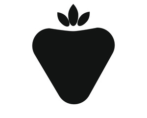 vector with simple drawing, strawberry shaped