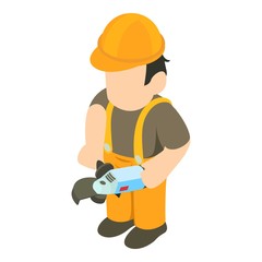 Grinding master icon. Isometric illustration of grinding master vector icon for web
