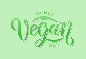 Hand sketched World Vegan day text
