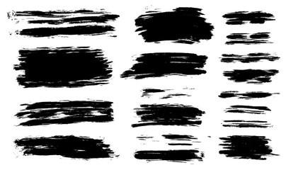 Brush strokes templates,  vector grunge paintbrush set