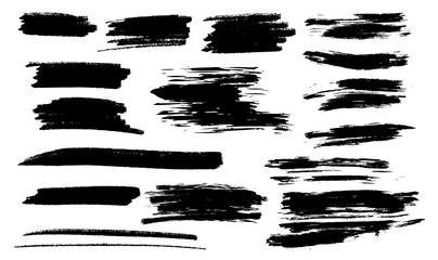 Brush strokes templates,  vector grunge paintbrush set