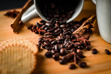 Una taza de café por la tarde