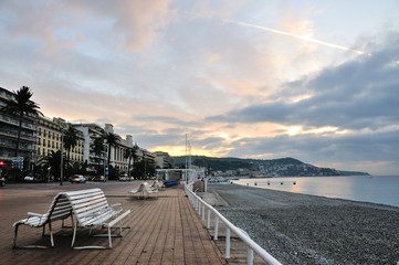 Fototapeta na wymiar Promenade des anglais, Nice, France