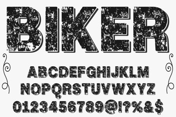 font typeface vector design biker