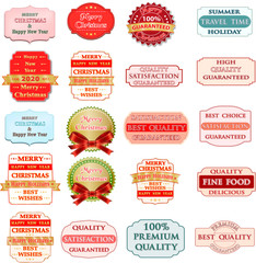 Abstract label vector design illustration set