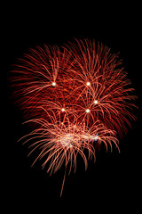 Fireworks isolated on black background