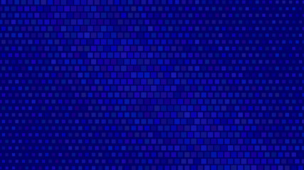 Abstract halftone gradient background of small squares, in blue colors