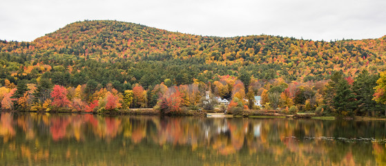 Amazing autumn colors and reflections in lake