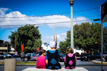 Mennonite Woman and Children