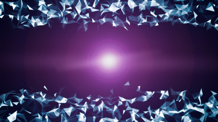 Abstract background motion transformation of empty copy space with plexus pattern of future innovation technology digital business concept with line network for decentralize communication connection