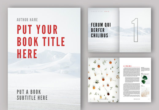 Book Layout with Red Typographical Accents