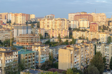 Fototapeta premium View from the height of the morning city