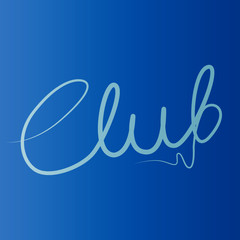 Fototapeta na wymiar club lettering vector illustration isolated