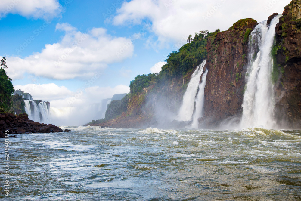 Canvas Prints iguazu river and waterfalls - river banks - brazil, argentina