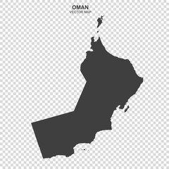 political map of Oman isolated on transparent background - obrazy, fototapety, plakaty