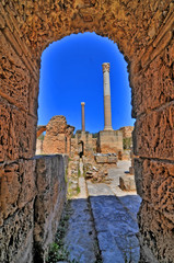 Ruins of ancient city of Carthage in Tunisia