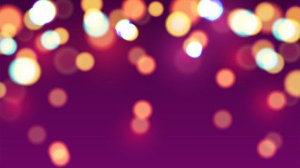 Purple vector background with bokeh