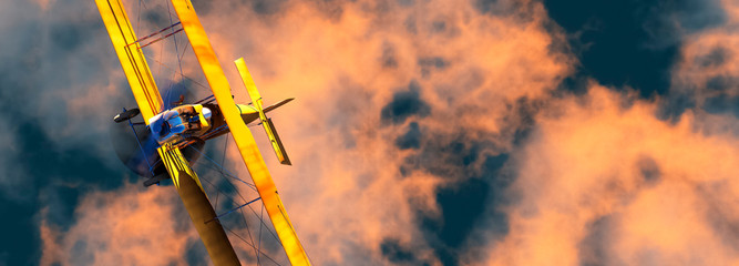 illustration of a biplane © juanjo
