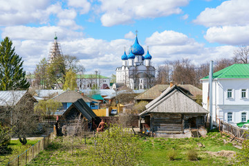 View of territory of the Kremlin of Suzdal from the rampart.