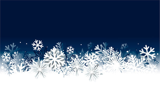 Christmas abstract background with snow and stars