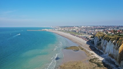 Falaises blanches de Normandie - obrazy, fototapety, plakaty