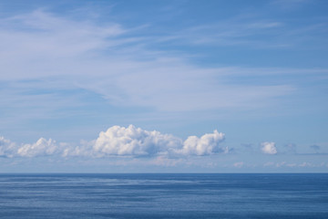 Naklejka na ściany i meble Blue sky and sea