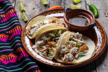 Mexican pork tacos also called 
