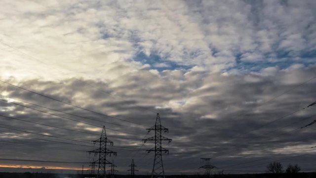 clouds move across the sky, time lapse video