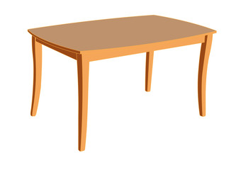 Table realistic vector illustration isolated