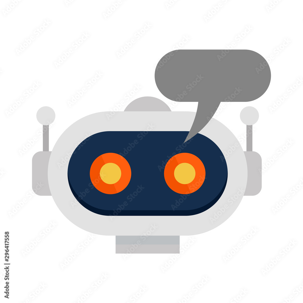 Poster Chatbot icon. Flat illustration of chatbot vector icon for web design