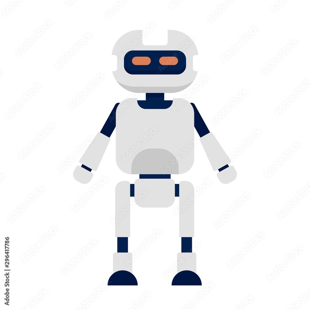 Sticker humanoid icon. flat illustration of humanoid vector icon for web design