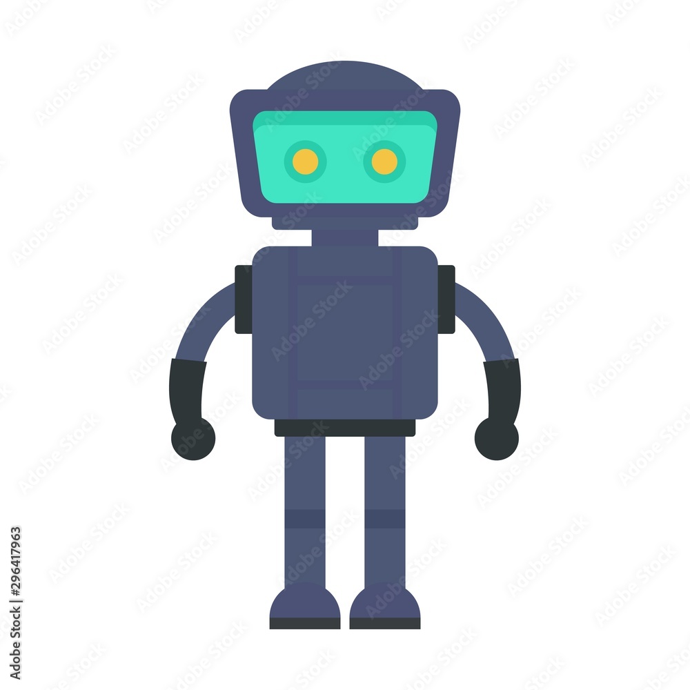 Poster Bot robot icon. Flat illustration of bot robot vector icon for web design