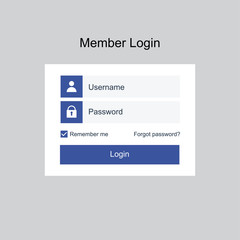 Login form for web and mobile applications