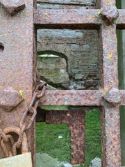 old wooden door with lock