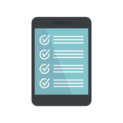 Tablet actions icon. Flat illustration of tablet actions vector icon for web design