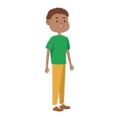 cartoon tennage boy icon, flat design