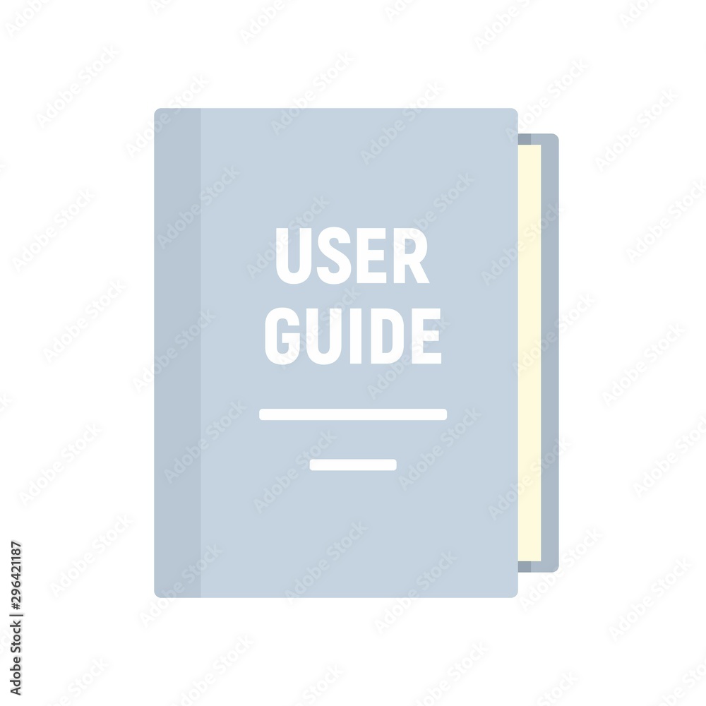 Poster user guide icon. flat illustration of user guide vector icon for web design