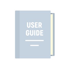 User guide icon. Flat illustration of user guide vector icon for web design