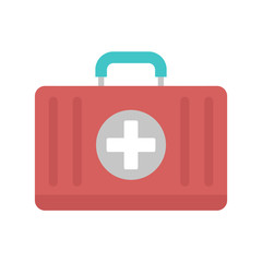Obraz premium First aid kit icon. Flat illustration of first aid kit vector icon for web design