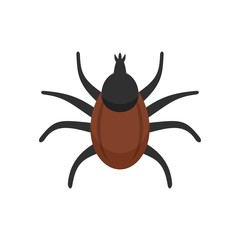 Dog mite icon. Flat illustration of dog mite vector icon for web design