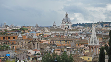 Fototapeta na wymiar Top view panorama of the Eternal City of Rome, Italy