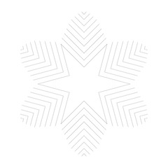 Snowflake icon. Christmas and winter theme. Simple flat black illustration on white background