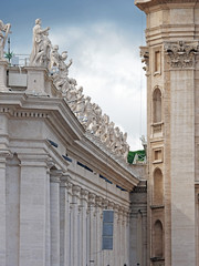 Architecture detail of San Pietro Papal Basilica in Vatican