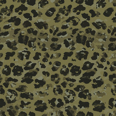 Fototapeta premium Full seamless leopard cheetah animal skin pattern. Design for textile fabric printing. Suitable for fashion use.