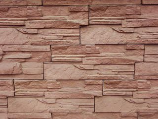 Background of old vintage brick brown wall