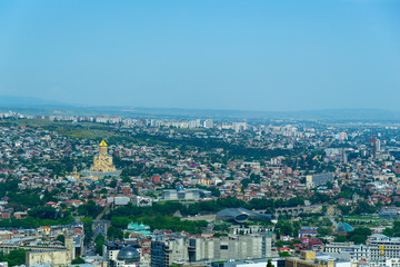 View of the Holy Trinity Cathedral Tsminda Sameba in Tbilisi